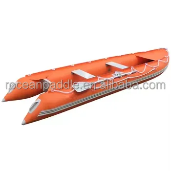 

14ft Inflatable Kaboats Fishing Tender Inflatable Canoe/Kayak Boat With Air Deck Floor