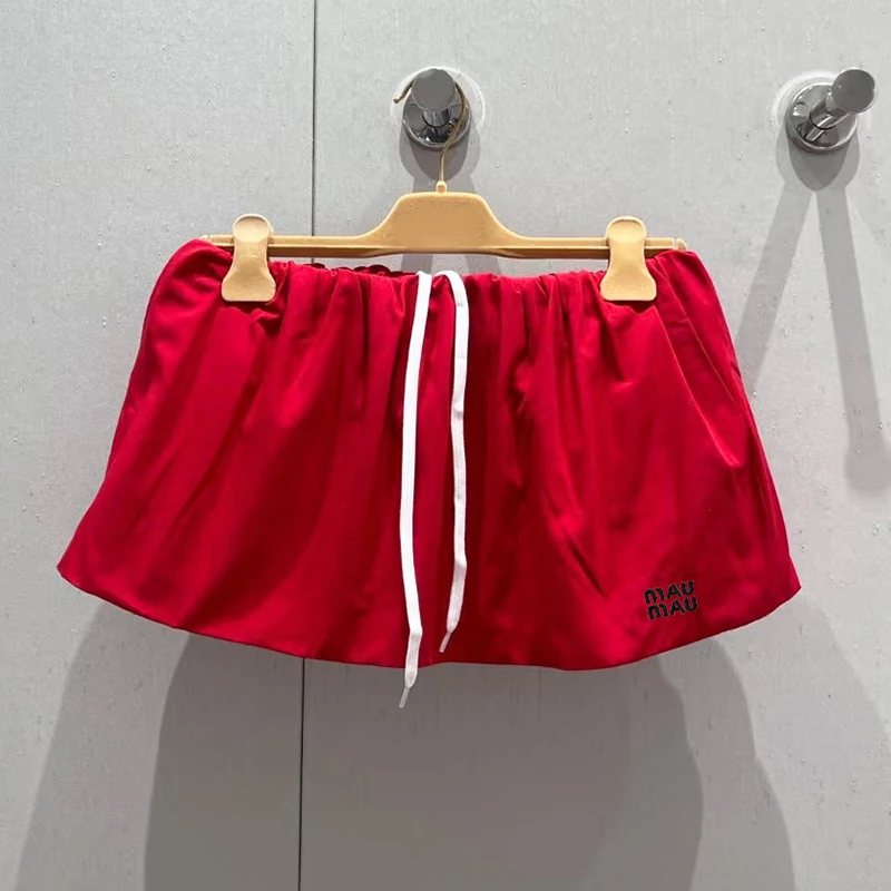 

Красная юбка или длина f с поясом для молодых женщин с низкой талией, школьная, микроэластичная, дышащая, для дома, для поездок на работу, Casua...