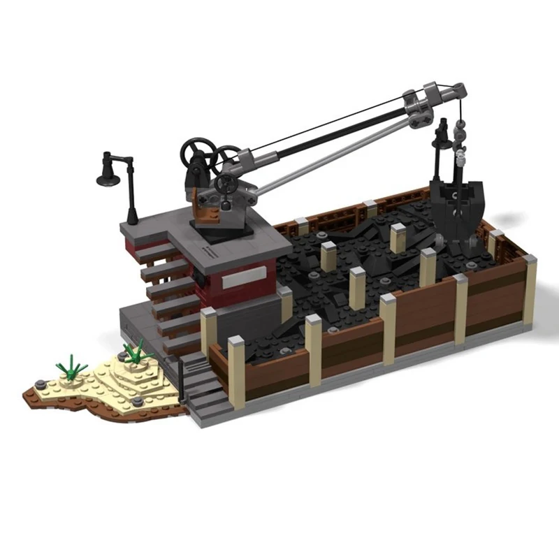 Stadt Street View Modell MOC Gebäude Ziegel Industrie Kohlen-Pflanze Modulare Technologie Kinder Urlaub Geschenke Montieren Spielzeug Anzug