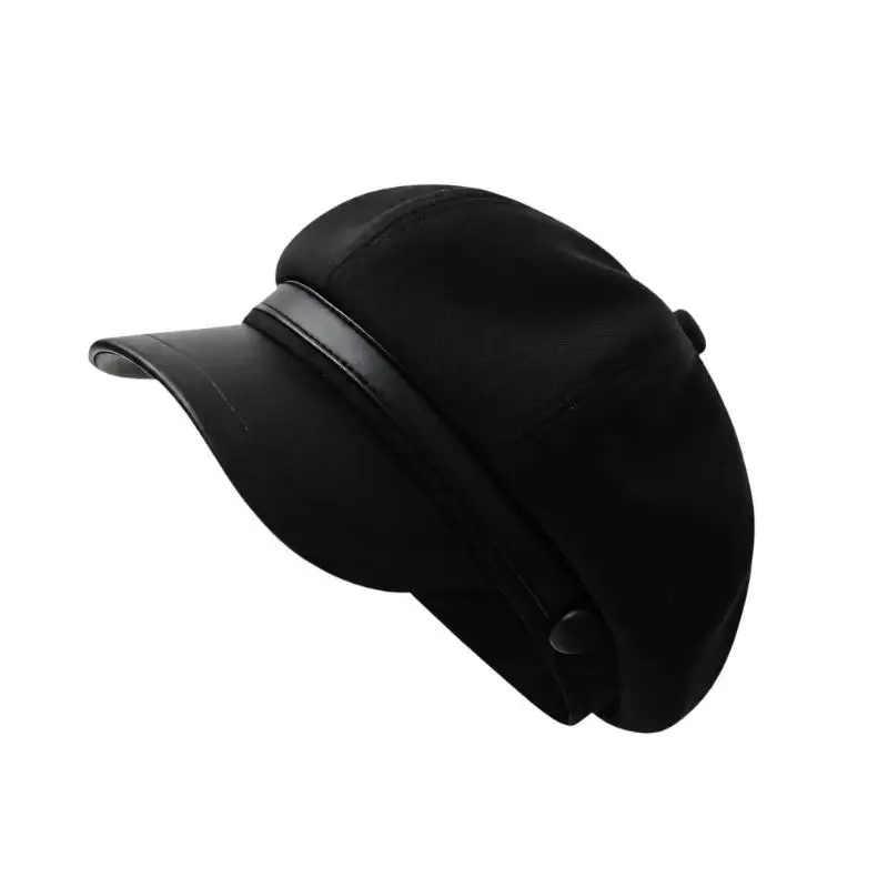 39BD Eight-Panel Newsboys Cap for Adult, Polyester Octagonal Hat with Short Brims, and Smooth Comfortable Band for Women Girl