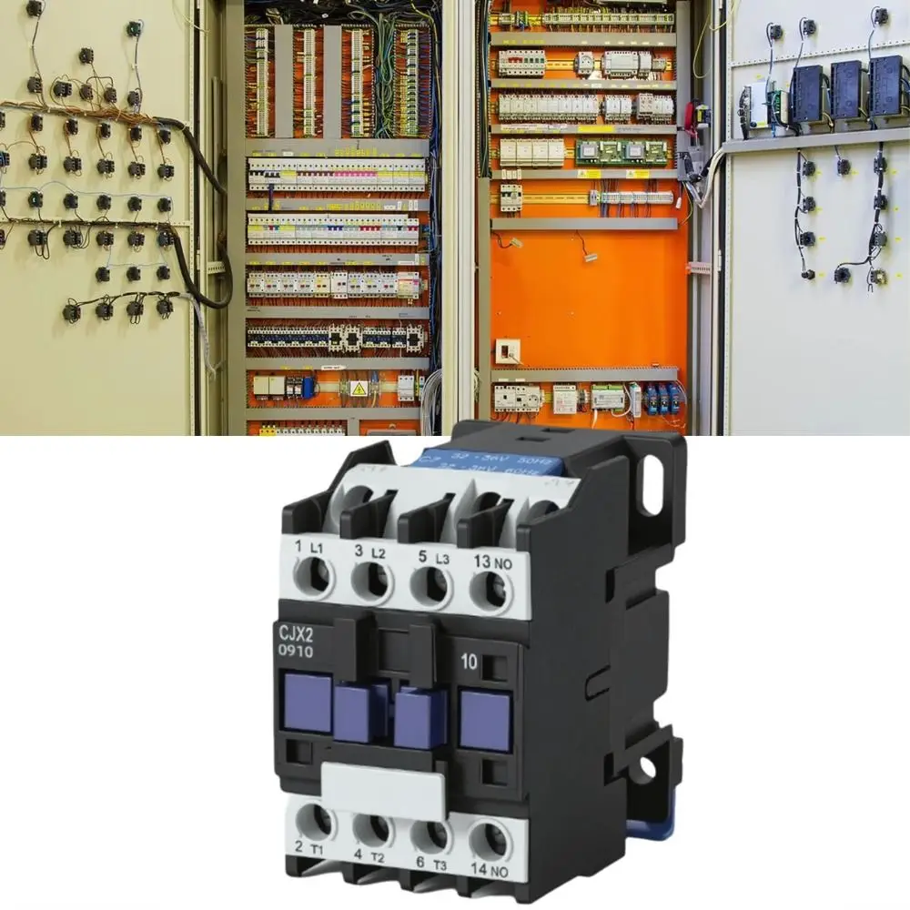 12A Rated Current AC Contactor 220V Coil Voltage 380V Coil Voltage Magnetic Contactor DIN Rail Installation 3P Three Pole