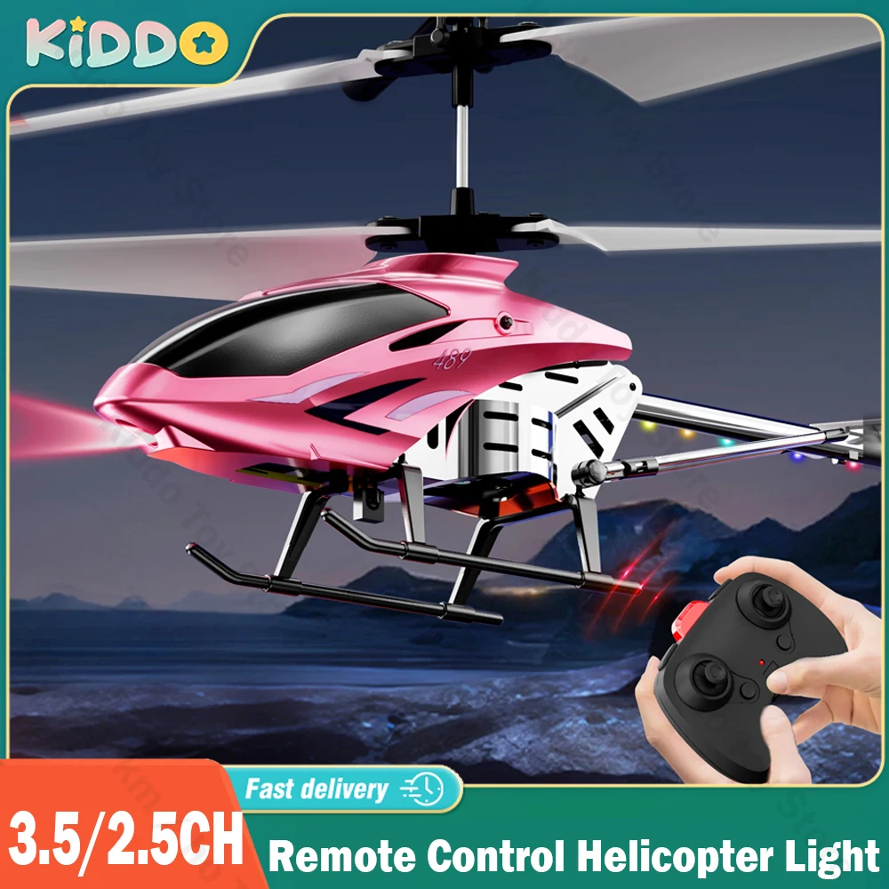 

2.5CH 3.5CH Remote Control Helicopter with Light Aircraft Alloy Fall-Proof Crash-Proof Cool Drone Model Children Christmas Gift