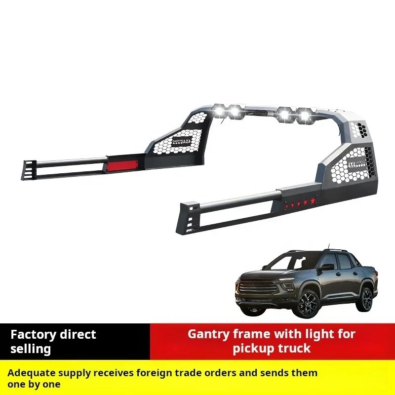 Best For 'S C'S Sierra+'S Colorado Silver Pickup Truck Roll Bars With Light