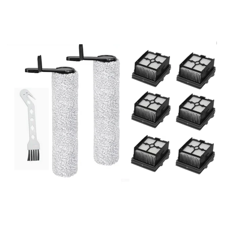Filtre de brosse à rouleau avec 1 brosse de nettoyage pour aspirateur sec et humide Tineco Floor One Switch S6/Stretch S6, consommable-CLIM
