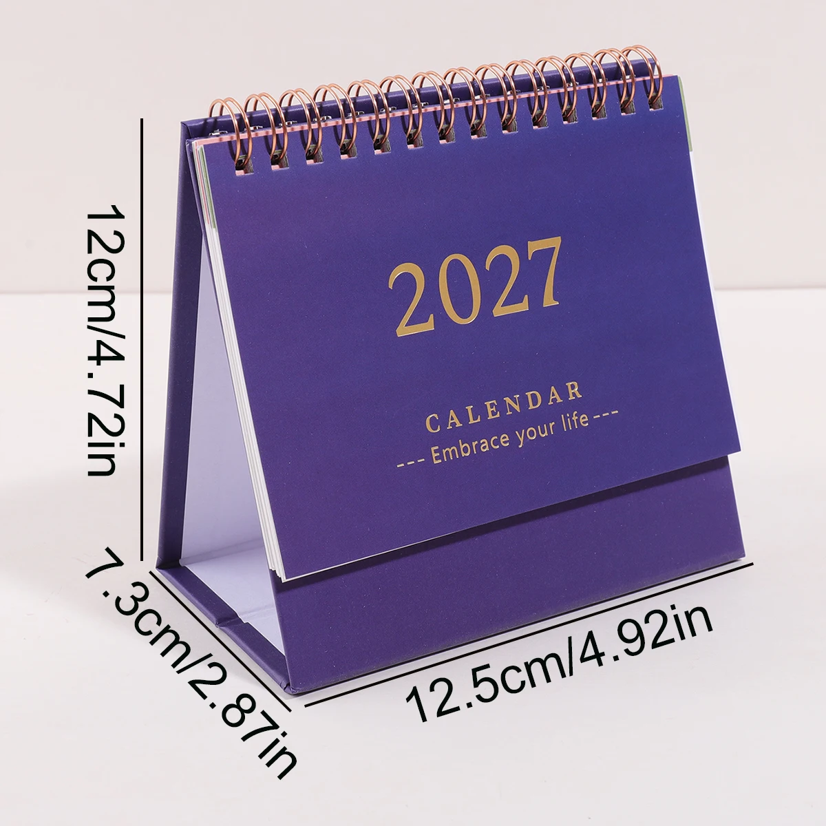 2027 Monthly Desk Calendar, Portable Foldable Desktop Calendar for Office School Classroom Home Desktop Decoration Essential