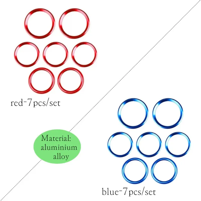 

Внутренние наклейки из сплава, автомобильное центральное кондиционер, вентиляционное отверстие, кольцо, наклейка для Mercedes Benz A W177 B W247 GLB X247 CLA C11