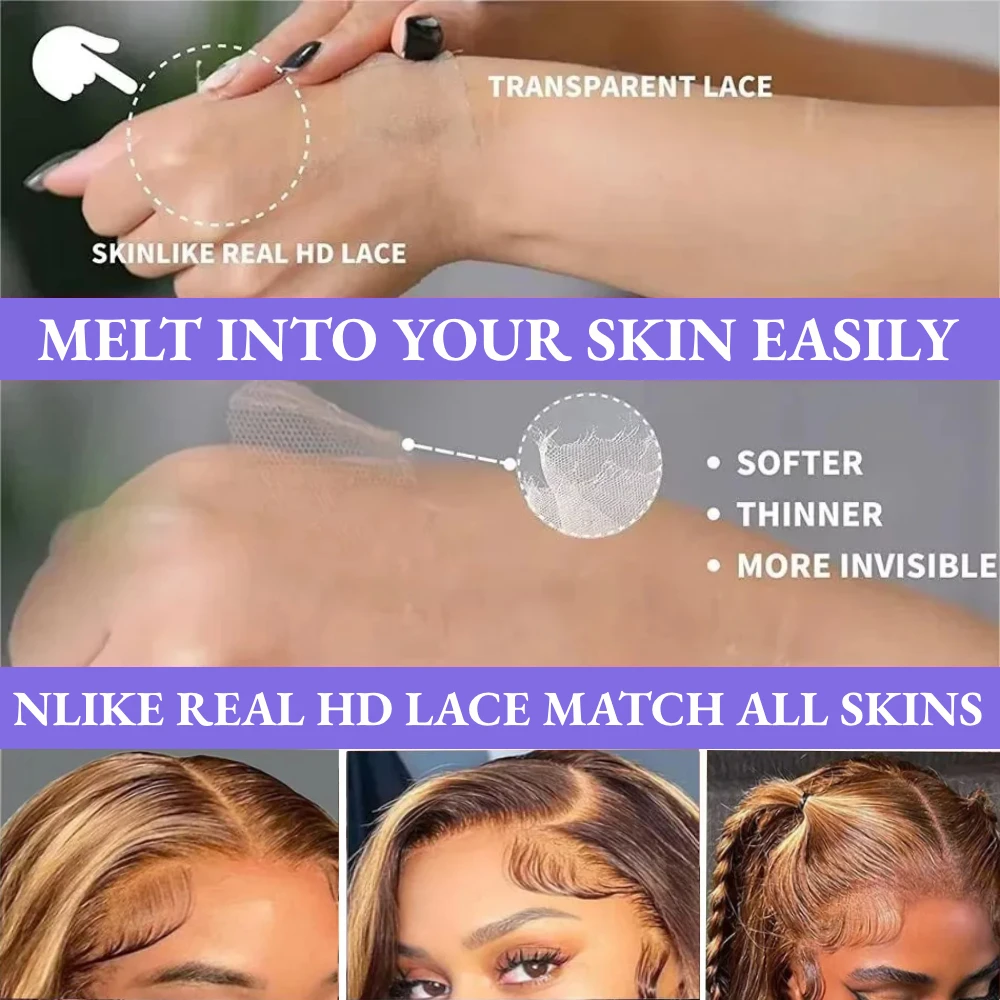 Resaltar P4/27 peluca recta 100% cabello humano 13x4 13x6 HD peluca Frontal de encaje transparente 200% densidad 46 pulgadas cabello brasileño para mujeres