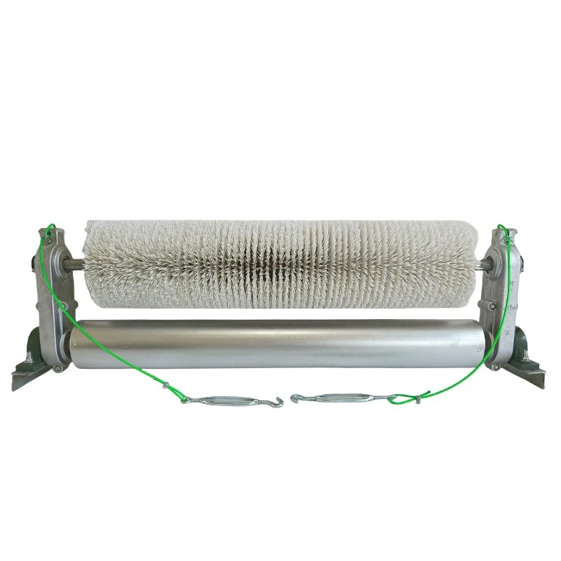 Conveyor belt cleaner, flame retardant and anti-static roller brush cleaner, unpowered cleaner