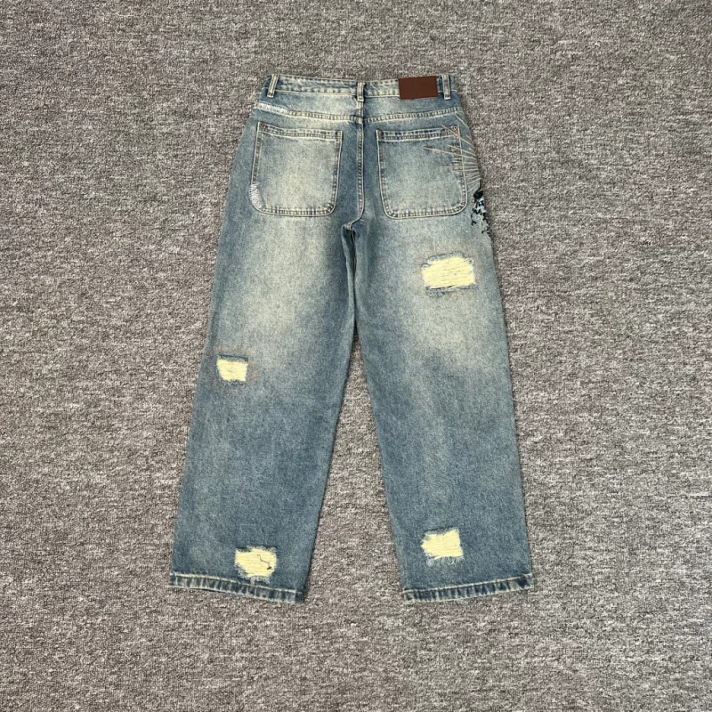 

High Street Men's Women's High-end Clothing 25SSderschutze awakening v2 denim Awakening Ripped Jeans