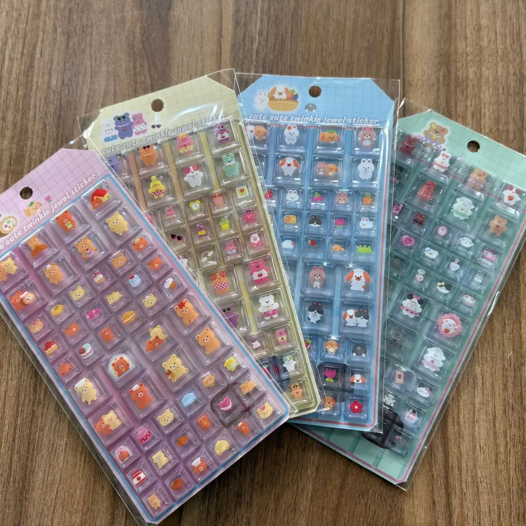 Kawaii Animal Keyboard Keycap Decorative Sticker 4 Sheets for Journal Diary Planner DIY Craft Stationery RecordingYourLife Store