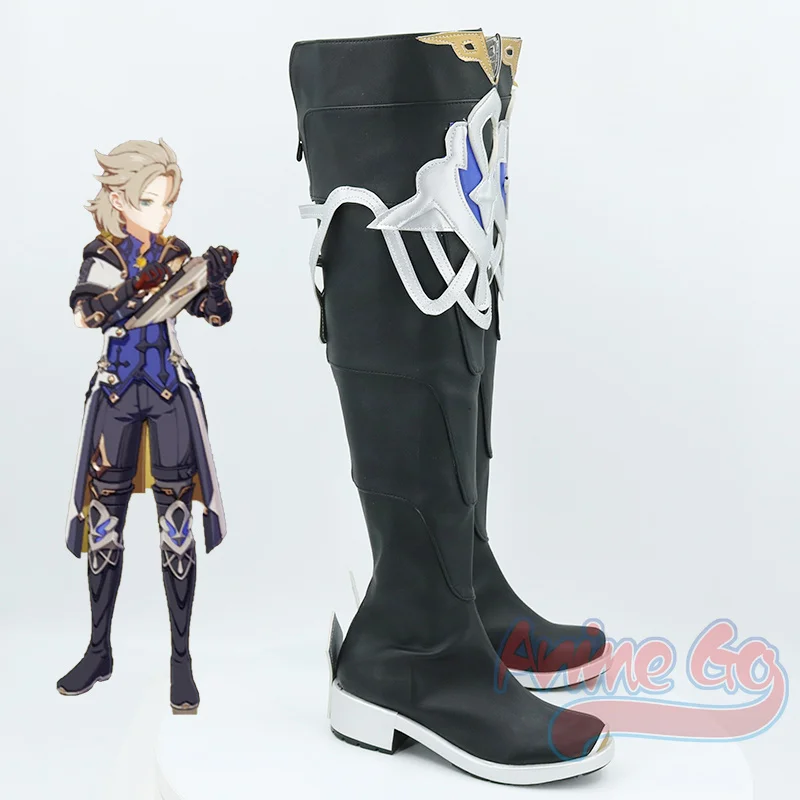 Jeu Genshin Impact Albedo Cosplay Chaussures Bottes pour Hommes, mp006329