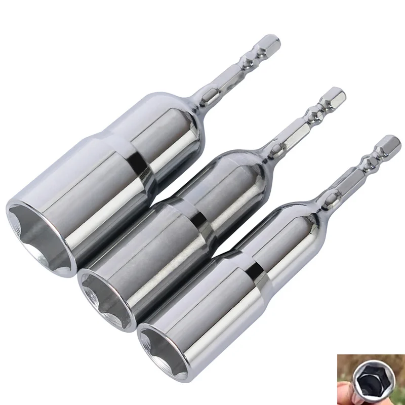 Sleeve Deptl 65mm Impact Nut Driver Metric Nut Setter Power Drill Bit 1/4
