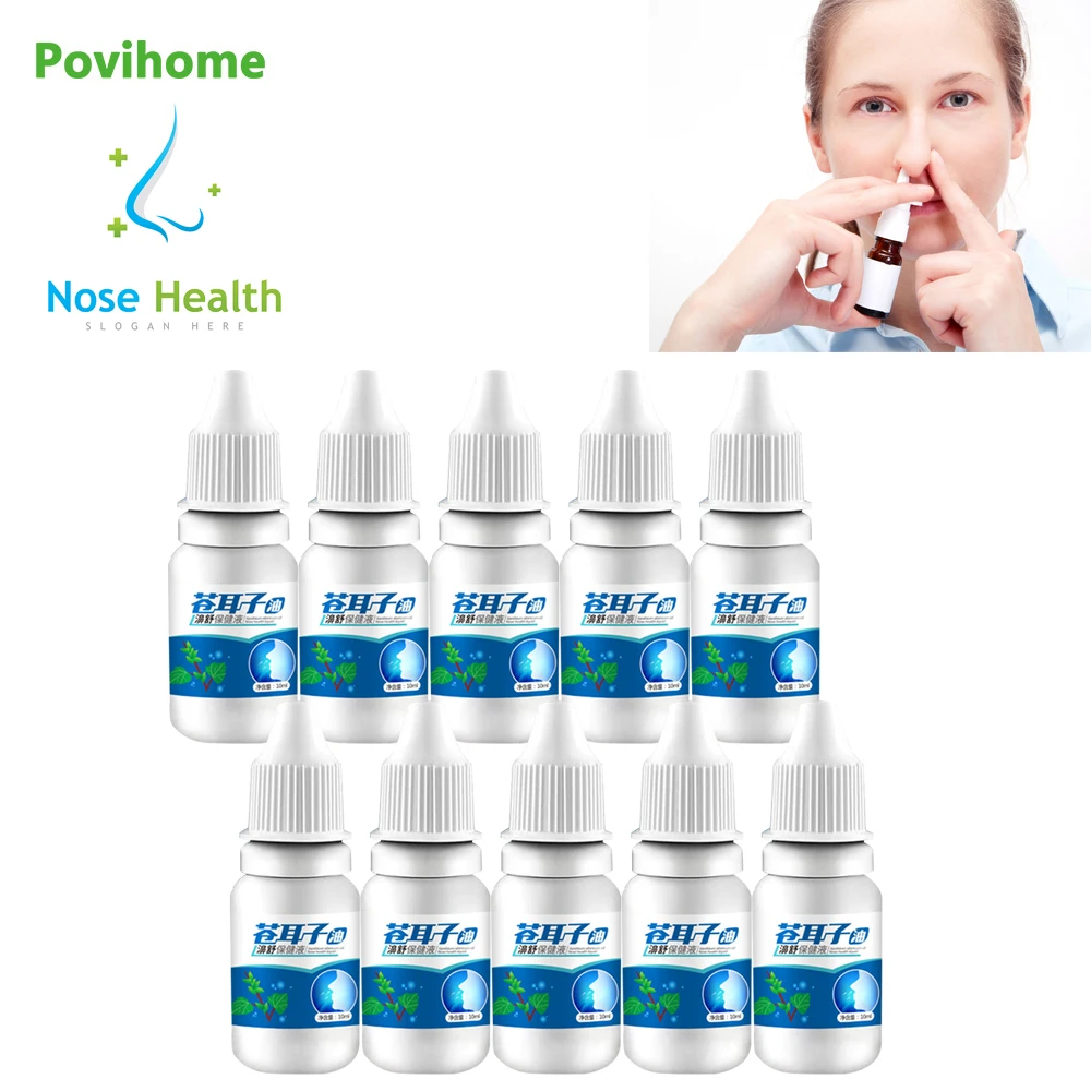 

Factory Wholesale 10Pcs 10ml 100% Pure Herb Nasal Spray Treatment Traditional Medical Nose Care Chronic Rhinitis Sinusitis