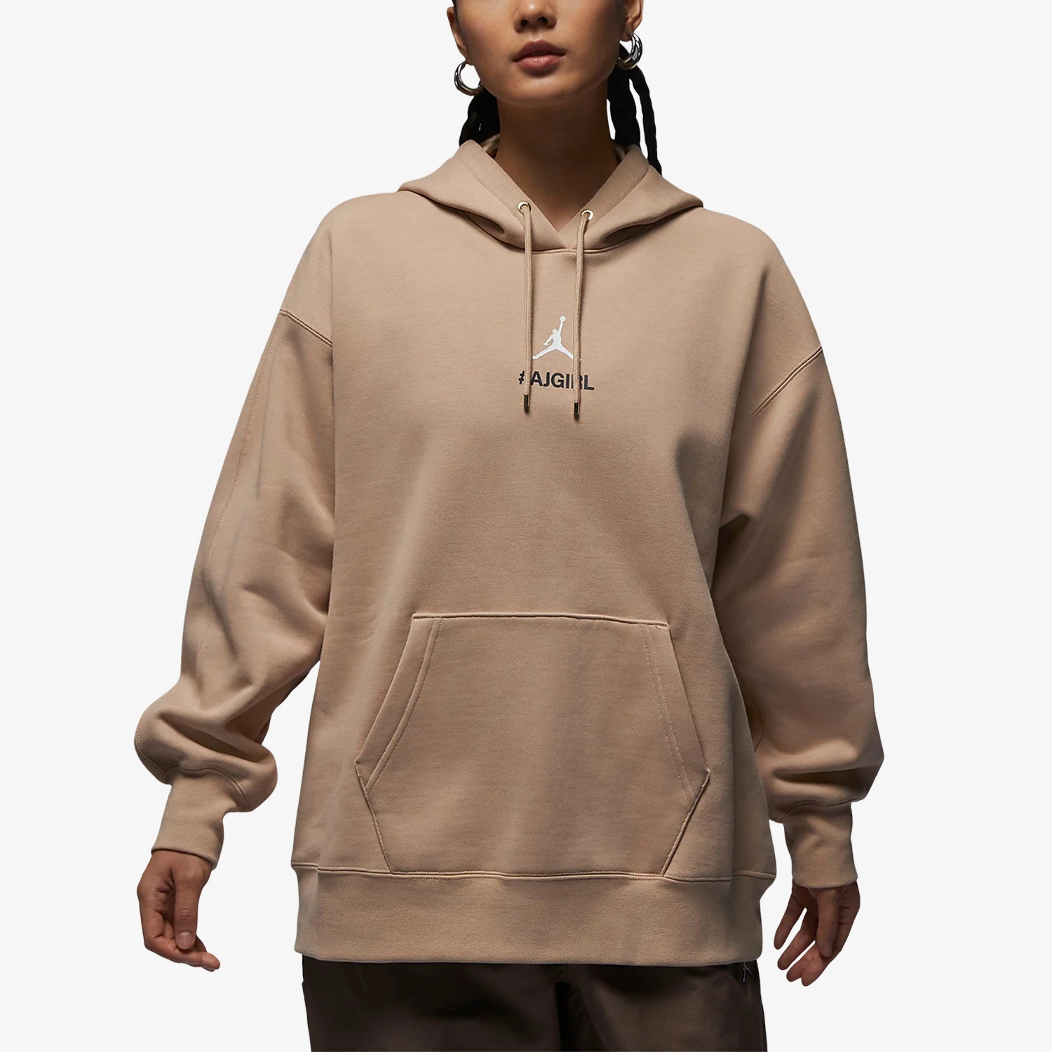 Nike genuine JORDAN women's sports and leisure fleece hooded sweatshirt FZ4334-221