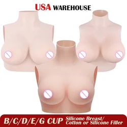 KOOMIHO 2TH GEN Silicone Fake Breast Forms Simulation Huge Boobs B /C/D/E/G Cup Transgender Drag Queen Shemale Crossdress for Me