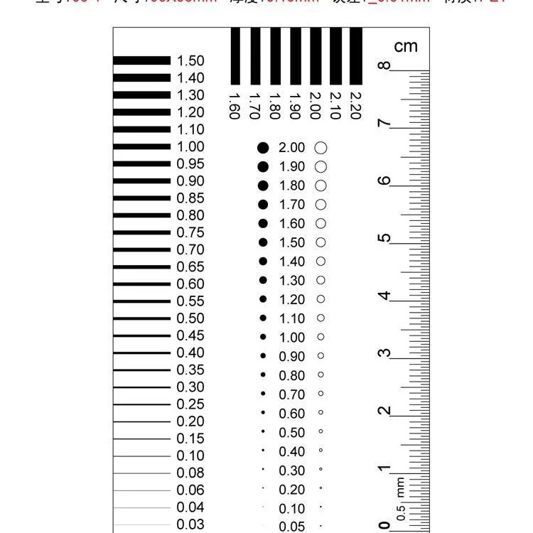 

3pcs High Precision Crack Width Gauge Transparent Ruler For Surface Defect Scratch Spot Inspection Concrete Flaw Detection Tool