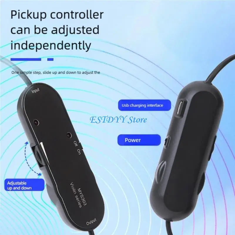 

G6DE Adjustable Guitar Pickup Light Weight Portable Wire Performances Pickup Open Hole Amplifier Easy to Installation