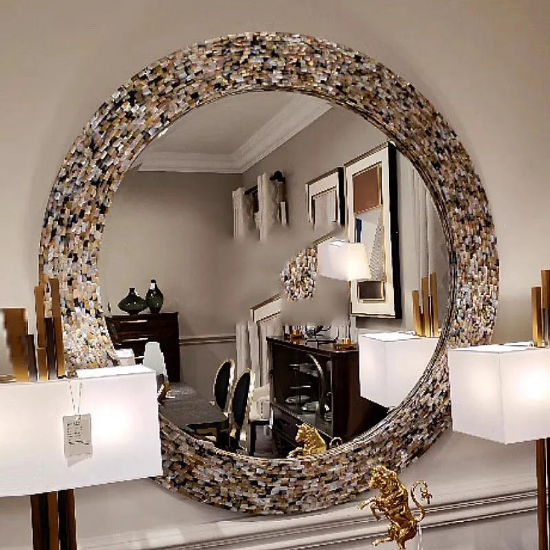 Hang Creative Pocket Mirror Large Vintage Wall Mirror Makeup Small Glass Mirrors Interior Walls Korean Room Home Decorating