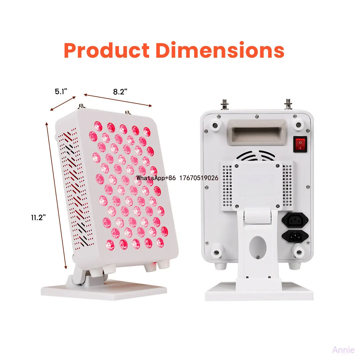2026-MS5W RL60S Red Light Panel Portable Light for Home