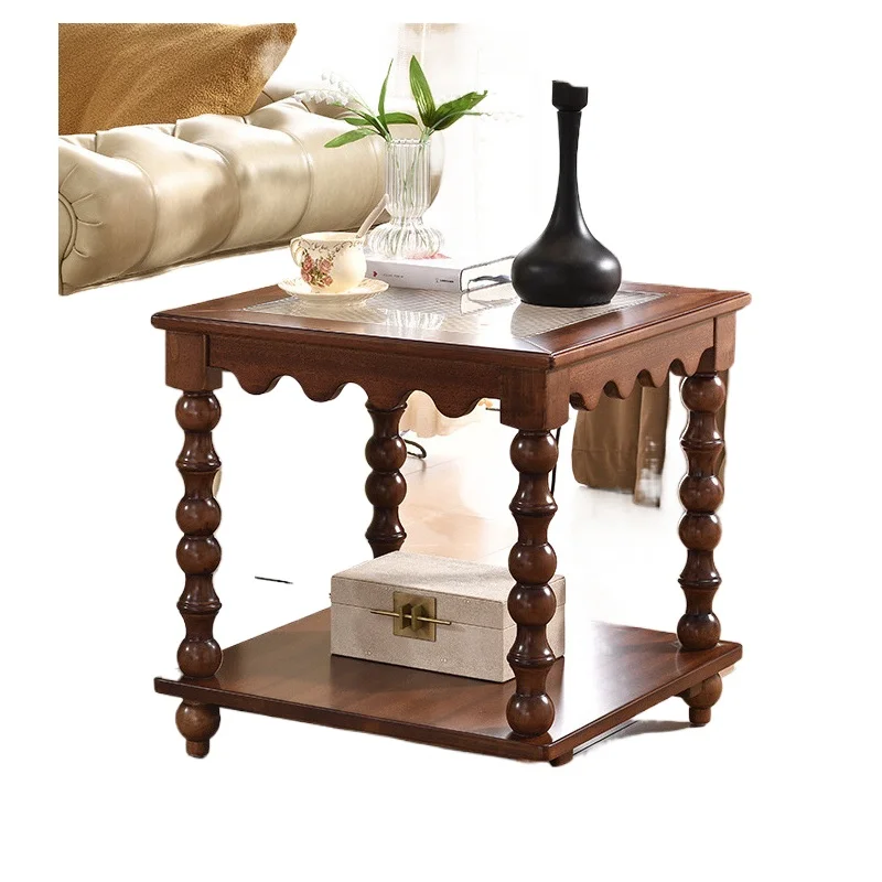 

Solid wood square table