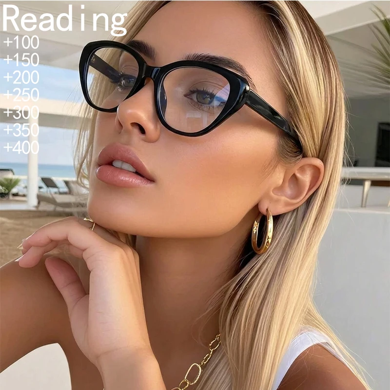 New Fashionable Cat-eye Anti-blue Light Reading Glasses For The Elderly, Suitable For Both Men And Women 2669