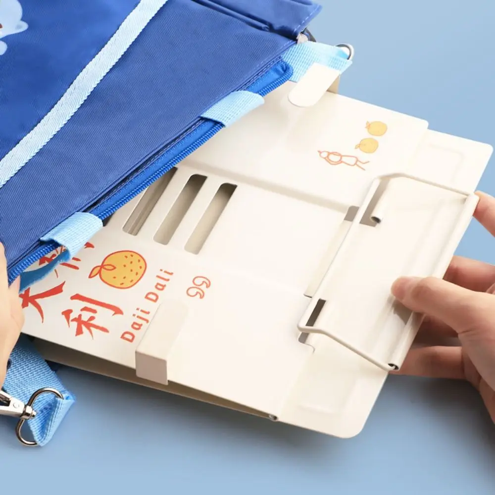 6 Adjustable Positions Desk Book Holder Adjustable Width Portable Document Holder Heavy Duty Metal with A Wave of Hands
