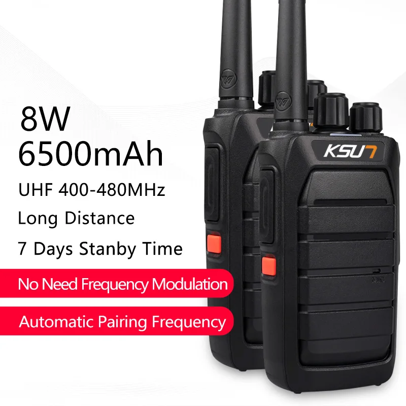 

2pcs Ksun Scanner Radio Receiver Handy Profesional Walkie Talkie Ham Two-Way Radio CB Communication Device UHF Transceiver