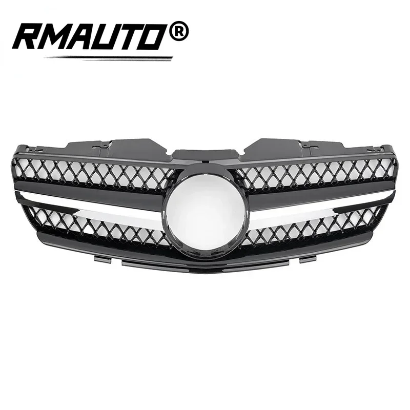 RMAUTO Car Front Grill Grille Racing Grills Chrome for Mercedes Benz SL Class R230 SL500 SL550 SL600 2003-2006 Car Accessories