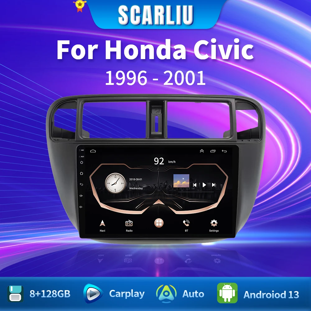 

Для Honda Civic EJ EK EM 1995-2001 навигация GPS Беспроводная Android Авто HDR стерео Bluetooth Carplay 5G Wifi No 2din Автомагнитола