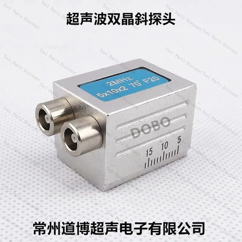 Double Angle Probe 2MHz5X10X2 F20 Ultrasonic Flaw Detector Weld Seam Detection Transverse Wave 4Mmz