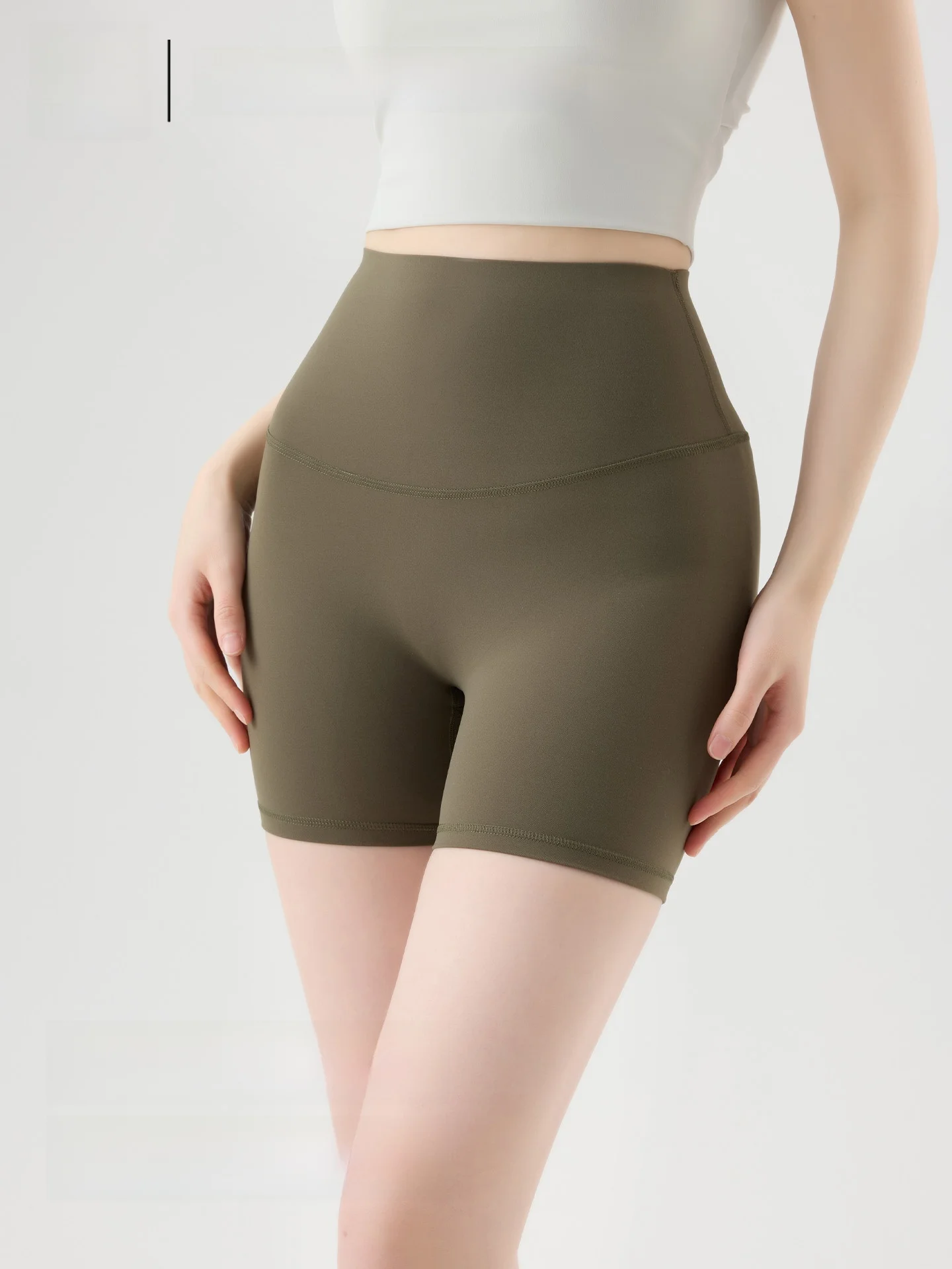 

High Waist Tee-Quarter Length Yoga Pants Women's Fitn Running Cycling orts Qui Dry Breathable Nylon Spandex Blend