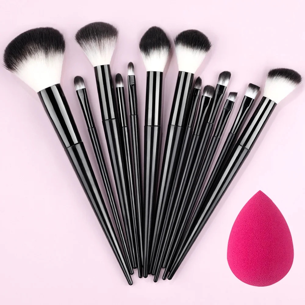 Juego de brochas de maquillaje de piezas a 20 piezas, pincel suave y esponjoso para sombra de ojos, corrector de detalle, colorete, polvo suelto,