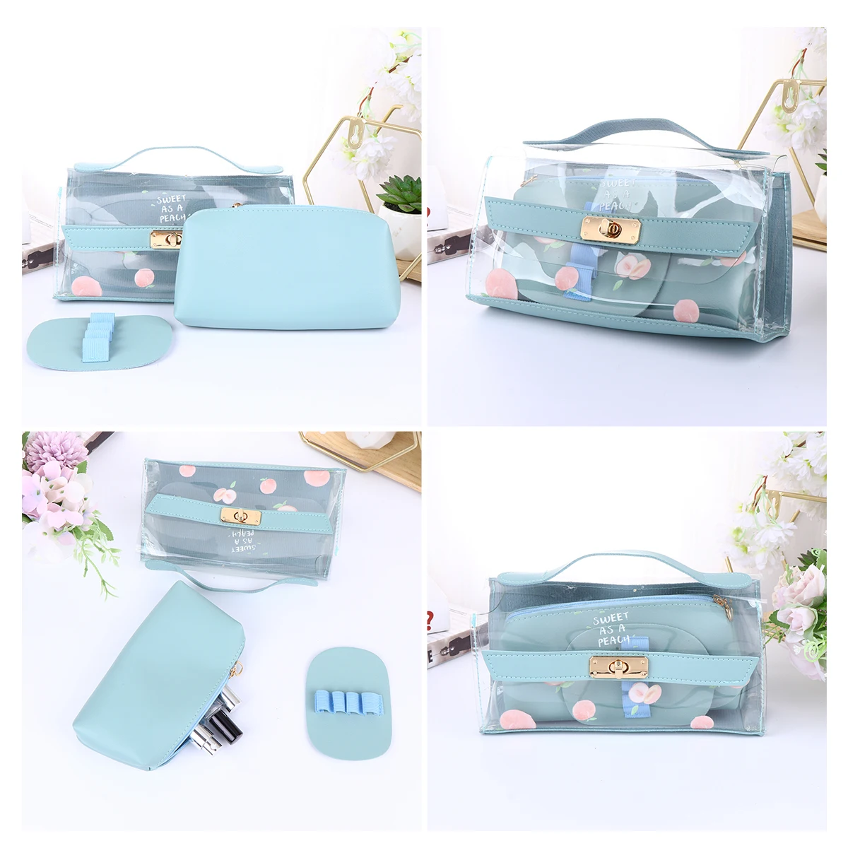 

Hand Pen Bag Pencil Case Simple Large Capacity Storage Creative Transparent