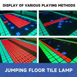 Ativegames luz de azulejo de piso evitando luz vermelha ativando esportes saudáveis movimento de lâmpada de jogo somatossensorial em grande escala