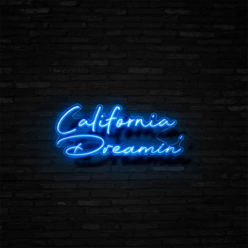 Imagem -04 - California Dream Neon Sign para Home Decor Parede Quarto Sala de Estar Apartamento Bar Restaurante Shopping Usb por