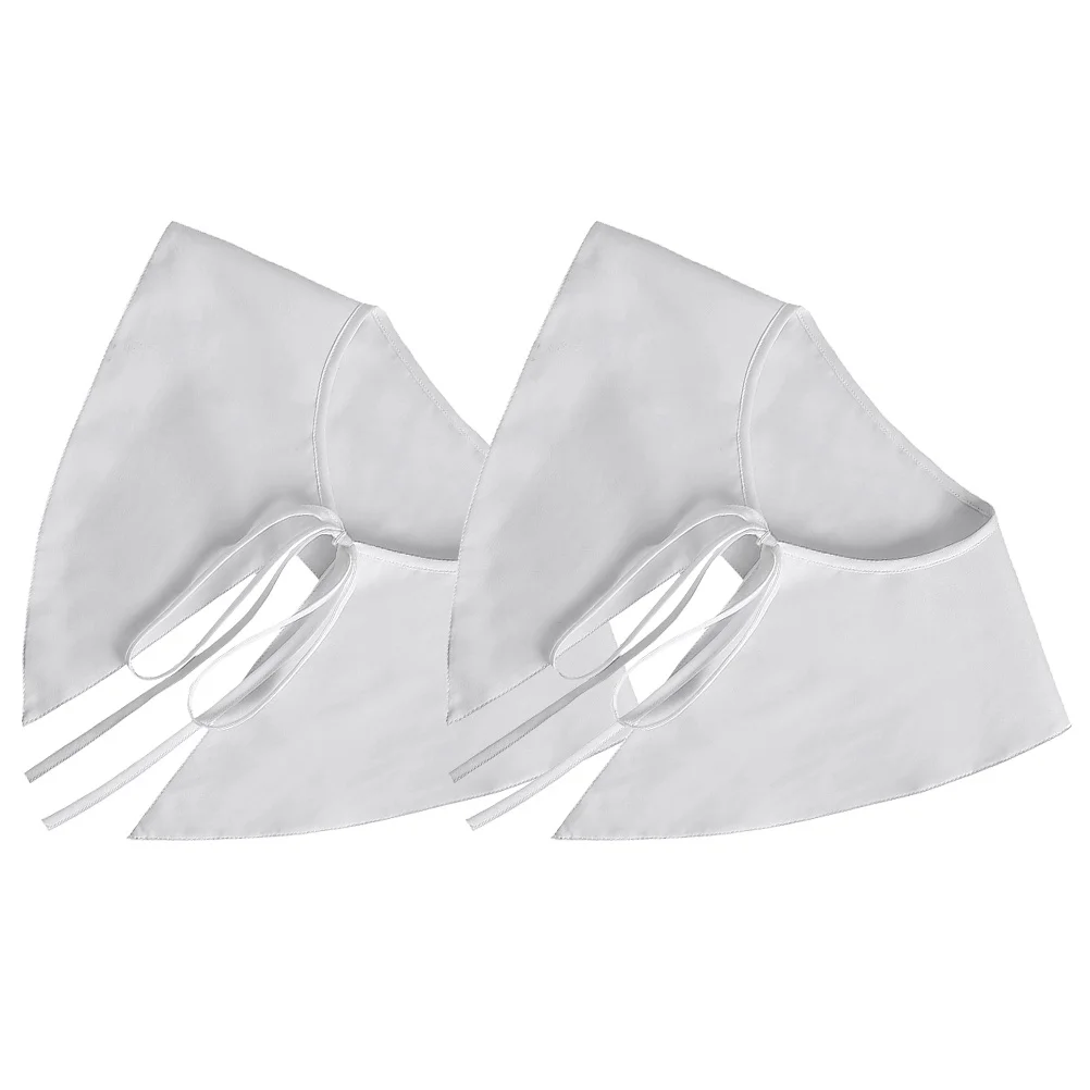 

2Pcs Women Fake Collar Removable Elegant Pointed Collar Soft Cotton for Blouse Sweaters Spring Autumn Essential