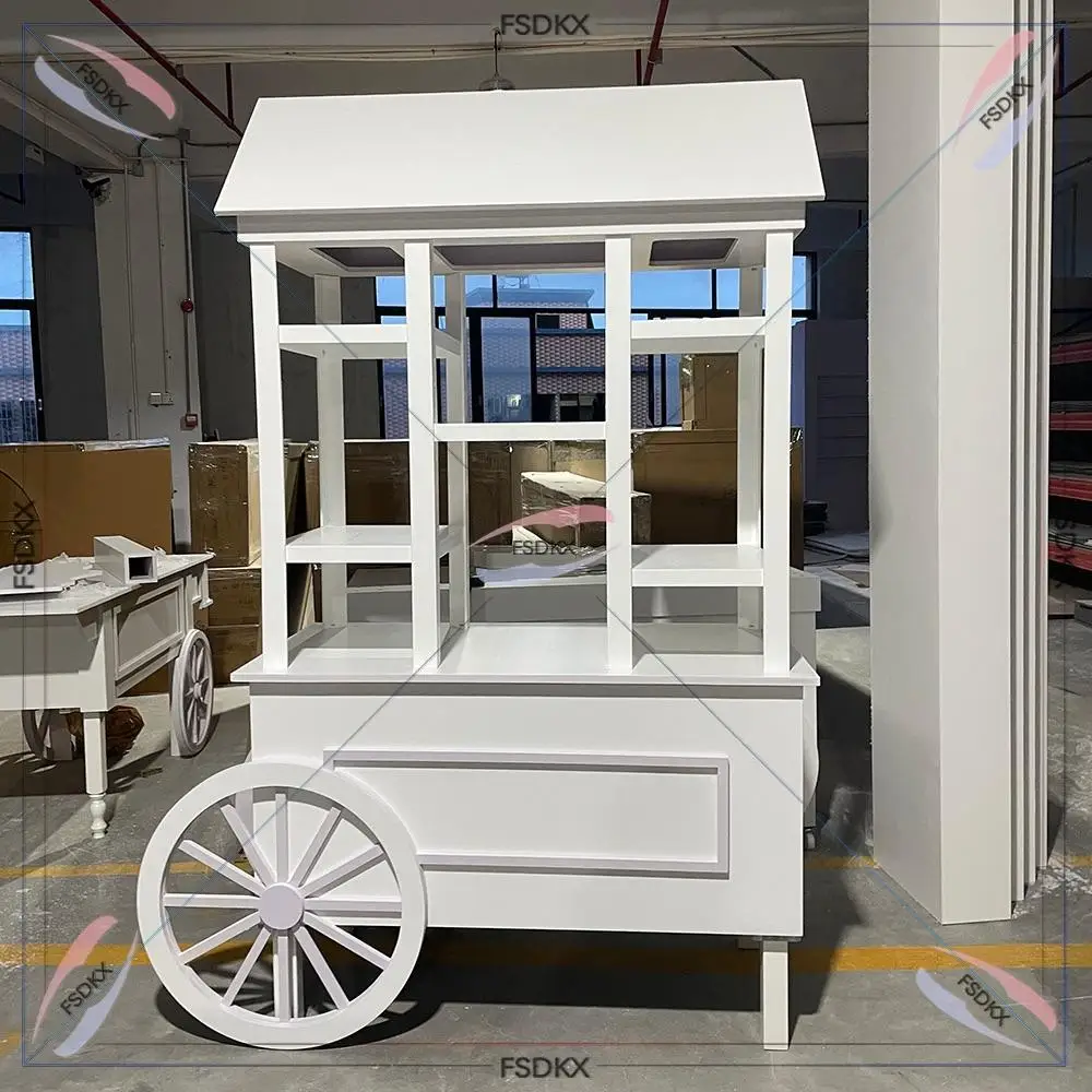 

High Quality Candy Cart With Wheels for Parties Event Backdrop Cart Wedding