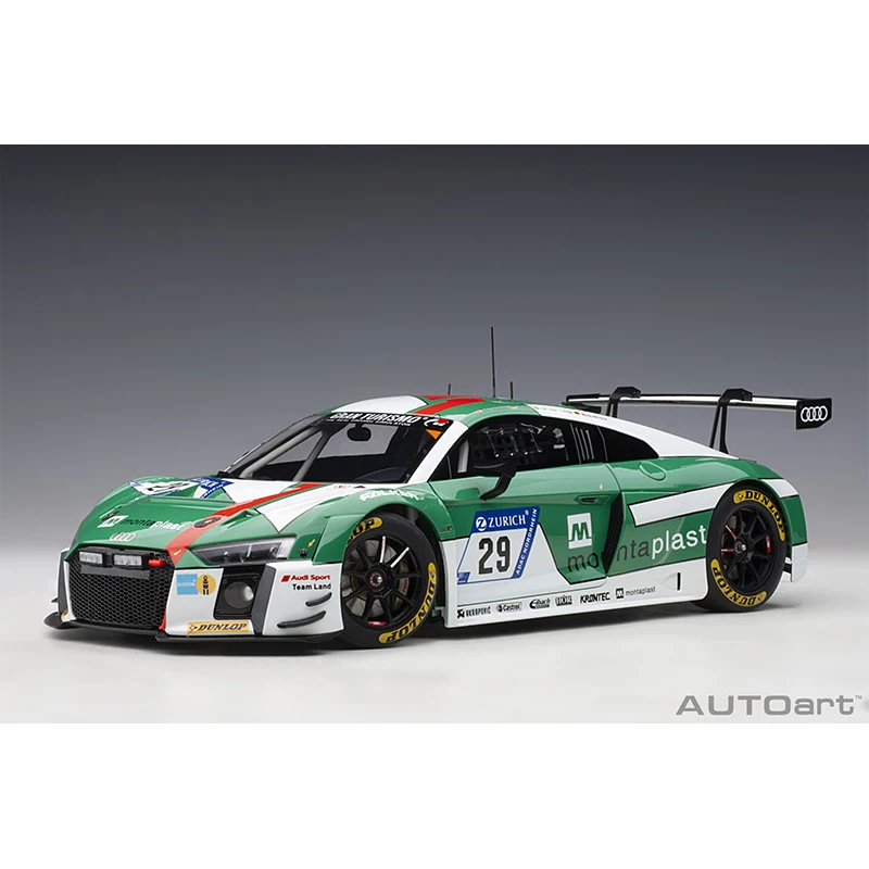 1/18 AUTOart Audi R8 LMS, Winner Nurburgring 24h 2017 #29, Collectible Model Cars, Alloy Die-casting Vehicle Models