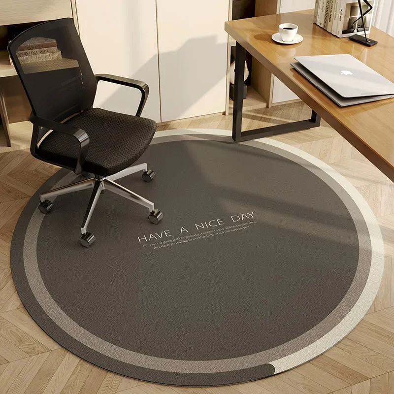 Round Floor Rug for Study, Office – Non-Slip Computer Chair Mat, Swivel Chair Carpet, Home Decor Floor Pad