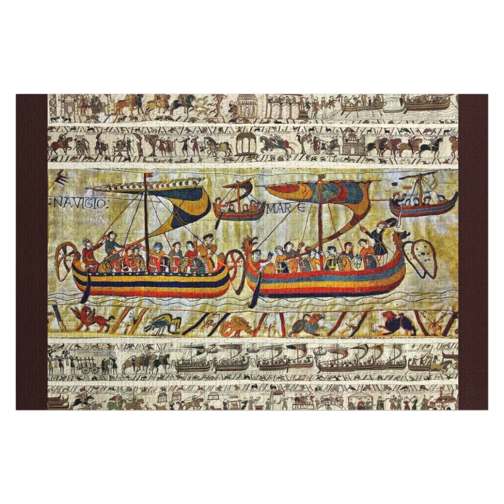 THE BAYEUX TAPESTRY ,VIKING SHIPS Jigsaw Puzzle Wooden Name Custom Personalized Photo Personalized Child Gift Puzzle