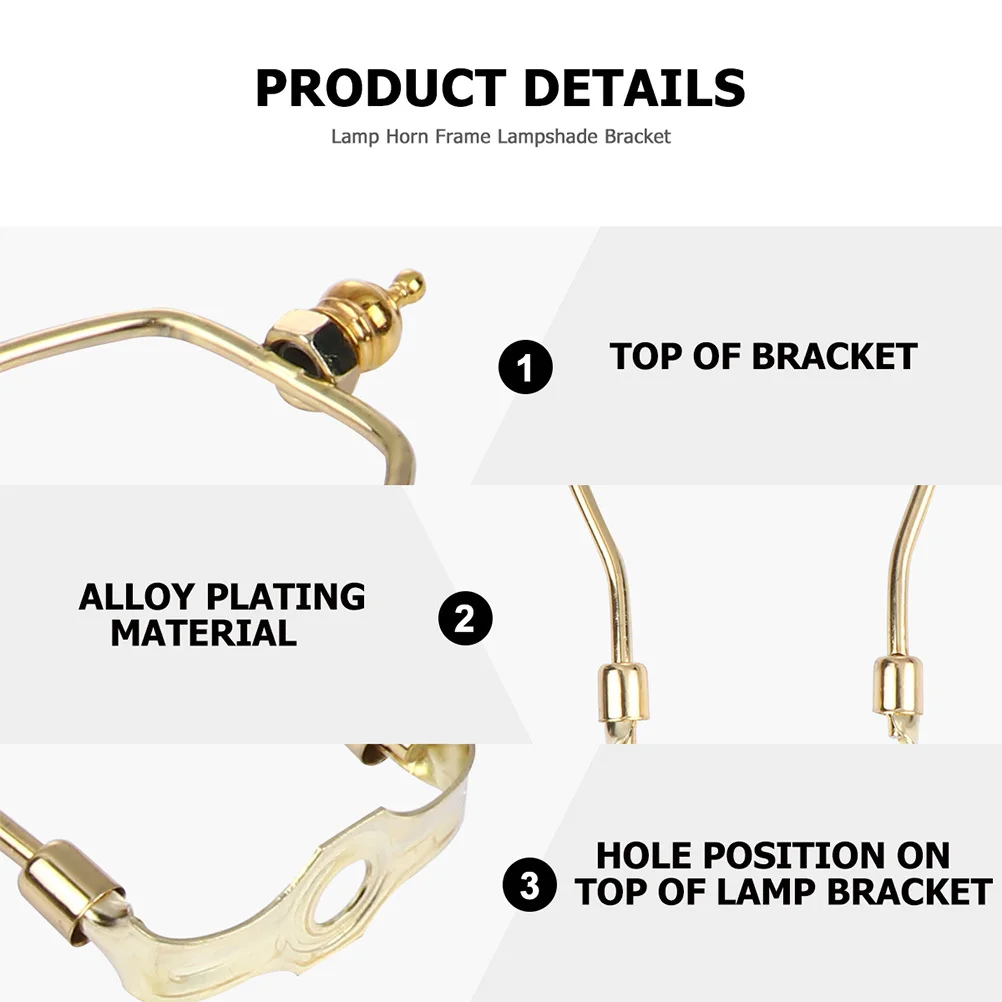 

2Pcs 11 Inch Lamp Shade Harp Holder Alloy Plated Harp Frame Strong for Lampshade Accessories Home Lighting Fixture Support