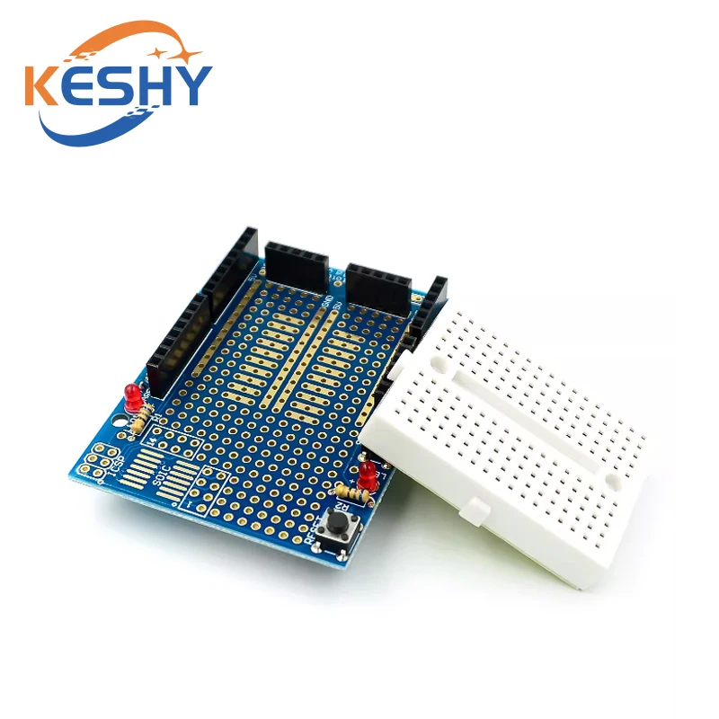 Smart Electronics UNO Proto Shield Prototype Expansion Board With SYB-170 Mini Breadboard Based For Arduino UNO ProtoShield DIY