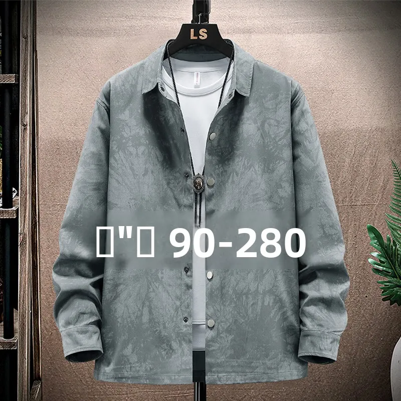 

Мужская куртка больших размеров с длинным рукавом, весенне-осенняя, повседневная, из полиэстера, CleanFit, на пуговицах, приталенная