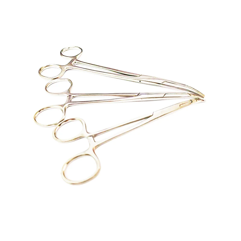 الفولاذ المقاوم للصدأ ملقط مرقئ ملقط الأوعية الدموية مقاطع جراحية مستقيم الكوع مقاطع البعوض الكبيرة والصغيرة نماذج كاملة #6