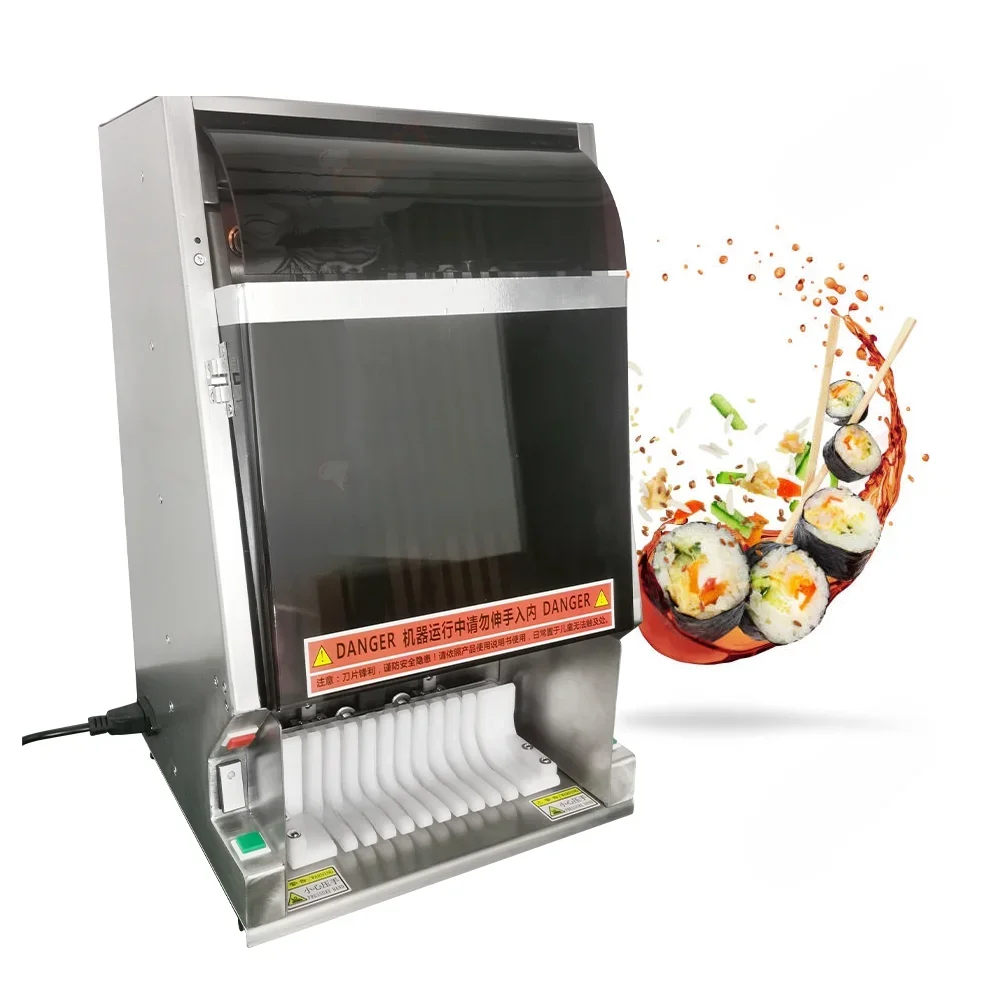 8/10/12 pieces Commercial square Round Sushi Roll Cutter Slicing Machine sushi Roll Cutting Machine Sushi Roll Cutter