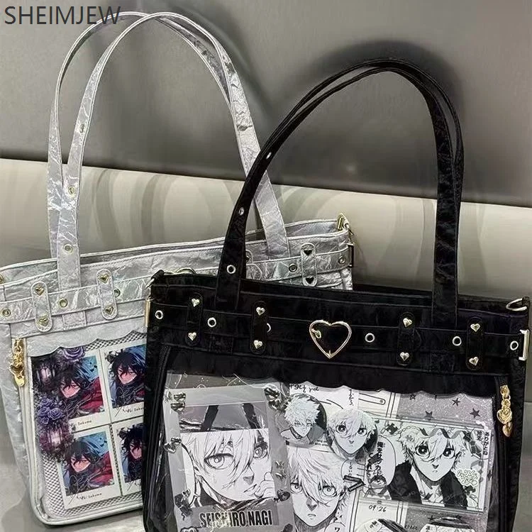 

Y2k Bag Handbag Japanese Bag Shoulder Jk Transparent Bag Lolita Cosplay Cute Girl Ita Bag Large Ladies Bag Ladies Messenger Bags