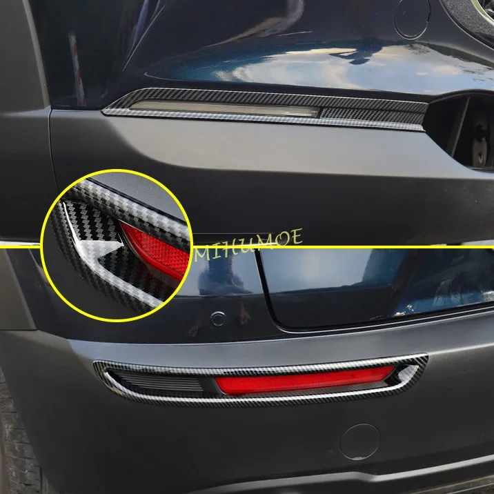 Carbon Fiber Car Front & Rear Fog Lights Cover Trim Kits For Mazda CX30 CX-30 DM 2020 2021 2022 2023 2024 2025