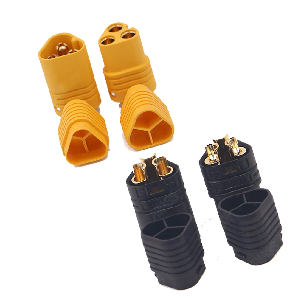 AMASS MT60 3.5mm 3-Pole Bullet Connector Plug Set Wholesale 20 Paired RC ESC Motor Quadcopter Airplane Parts Multicopter RC