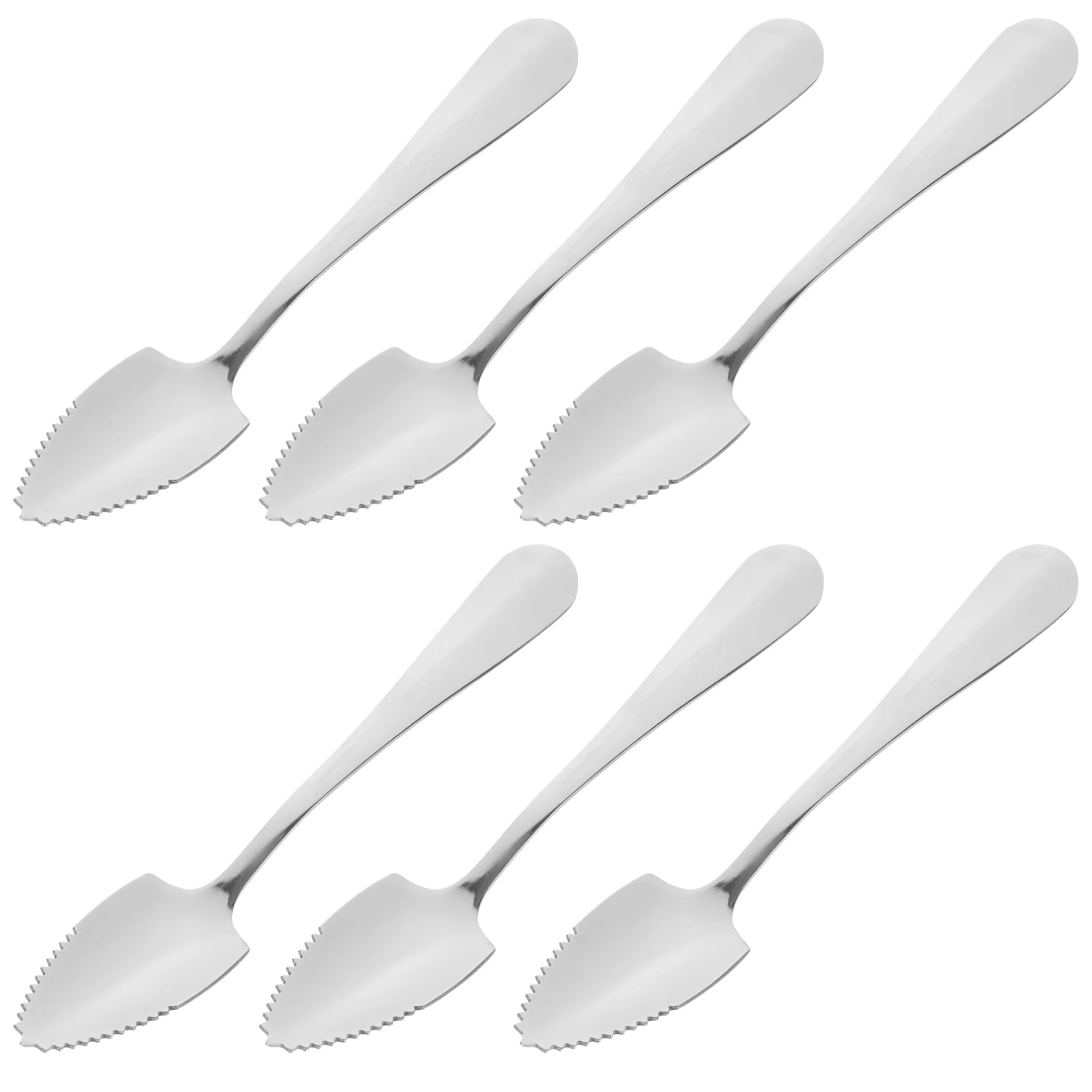 6 Pcs Toothed Ice Cream Scoop Coffee Stirring Spoon Kitchen Gadget Baby Spoons Grapefruit Small with Serrated Edge