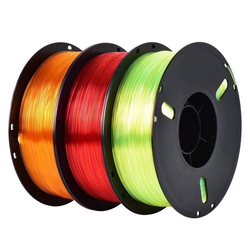 

Clear PETG Filament 1.75mm 1kg/500g/250g/200g Transparent Filament PETG Red Bue Green Orange Transparent Filament High Toughness
